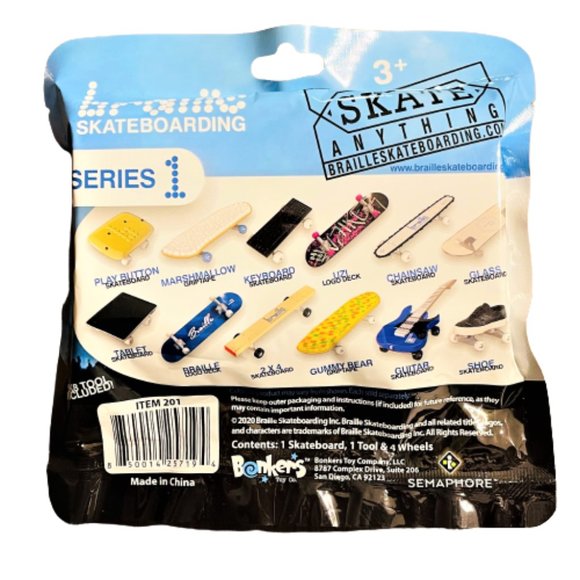 (25 Packs) Braille Skateboarding Mini Collectible Boards-Series 1‎ Mystery Packs - Picture 3 of 5